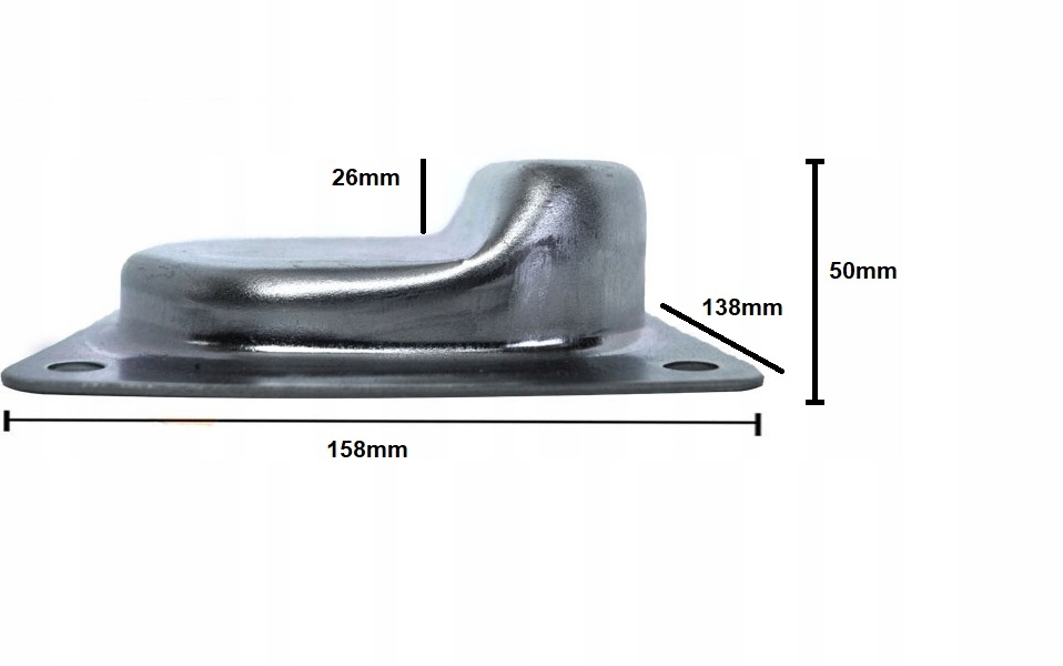 STOPER OGRANICZNIK ODBÓJ OPÓR ODBOJNIK DO BRAMY OCYNKOWANY 5cm STALOWY Kod producenta 61.091