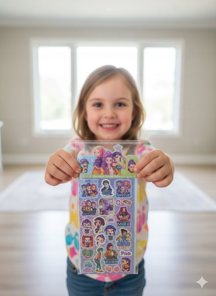 NAKLEJKI „ŁOWCY DEMONÓW” ZESTAW 2w1 RUMI MIRA ZOEY Stan opakowania oryginalne