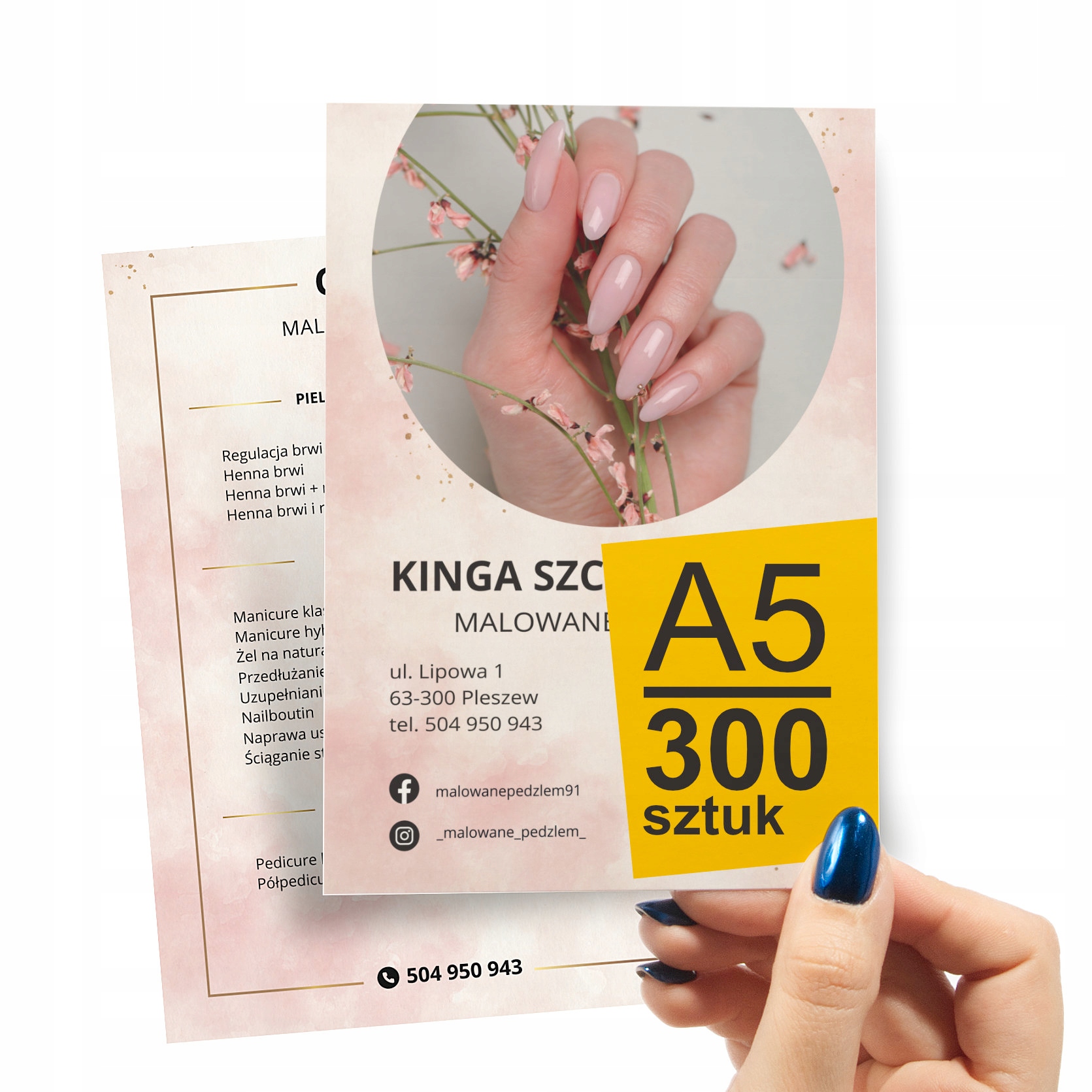 

Ulotki A5 z Twojego projektu 300szt Kreator