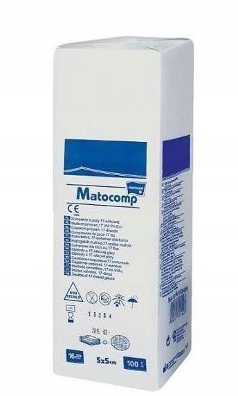 

Kompres Gazowy niejałowy 5x5cm 17N8W 100 Szt