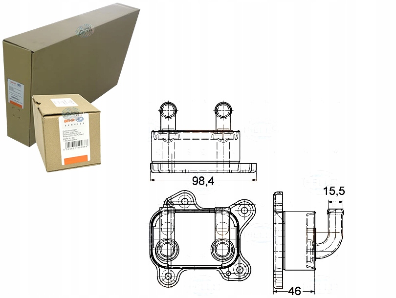 BRH8MO 376 780-601 CHŁODNICA OLEJU BEHR HELLA 9722