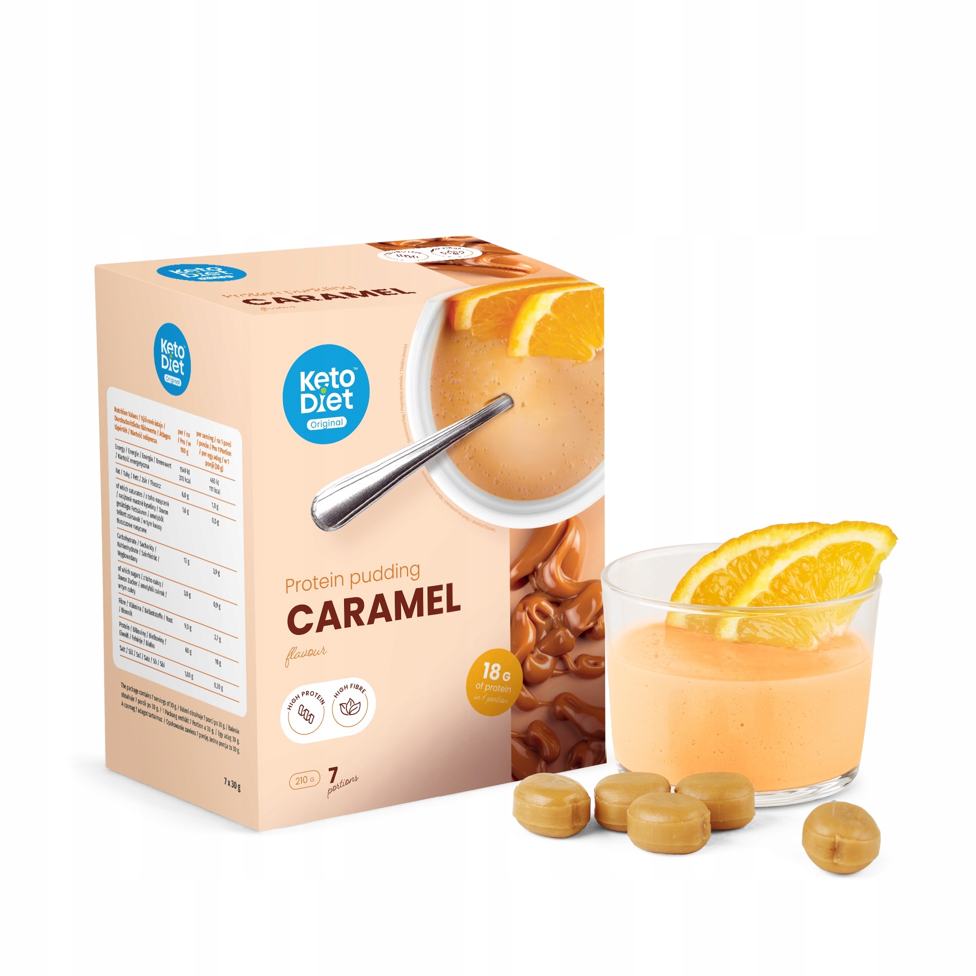 Levně Proteinový pudink příchuť karamel (7 porcí)