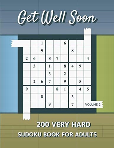 Puzzles, Dascity Get Well Soon: 200 Very Hard Sudoku Book For Adults: Puzzl
