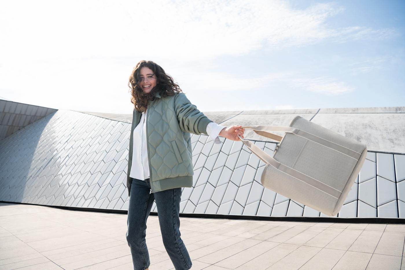 Torba THERMOSHOPPER, herringbone sand, Reisenthel Cechy dodatkowe uchwyt