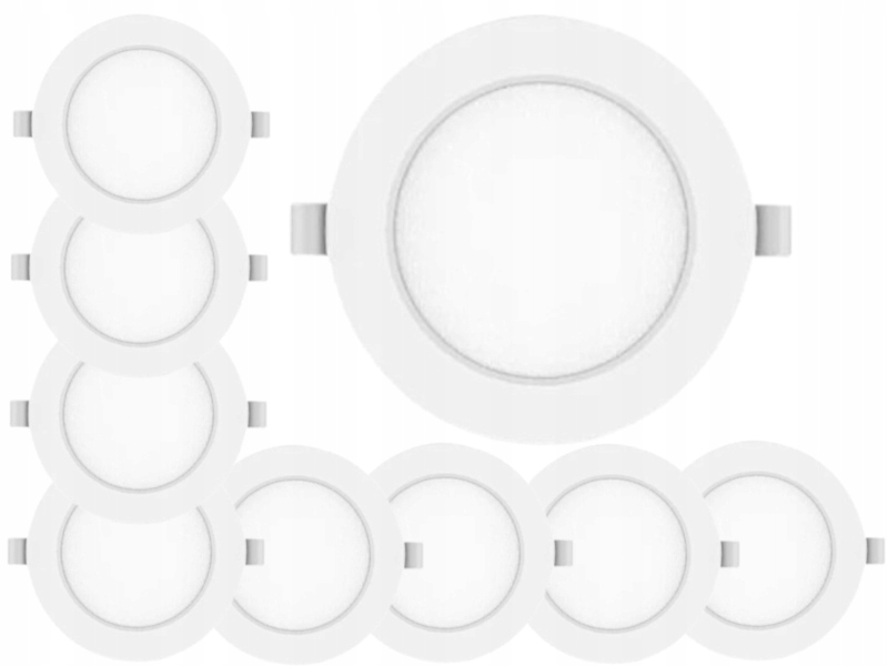 9x Lampička Panel Stropní Svítidlo Stropní Led 6W Objímka 3000K pro závěsný strop