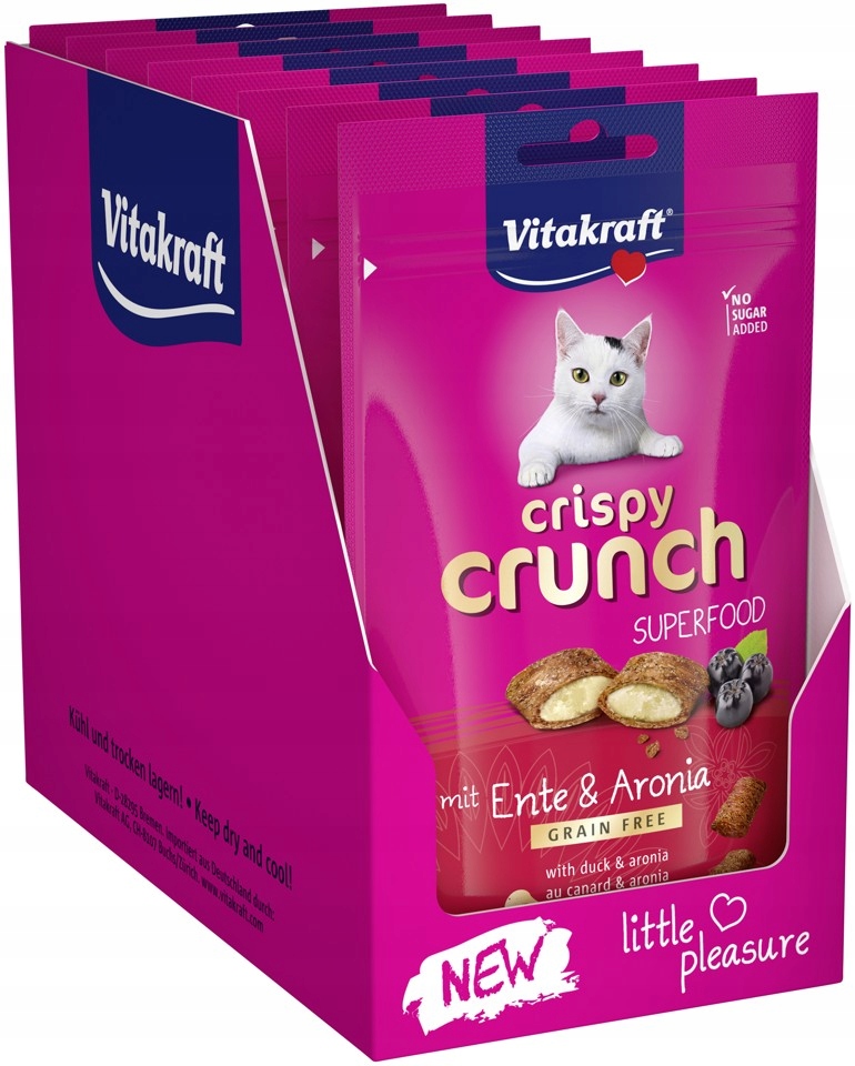 Levně Vitakraft Cat Crispy Crunch kachna a aronie 60g