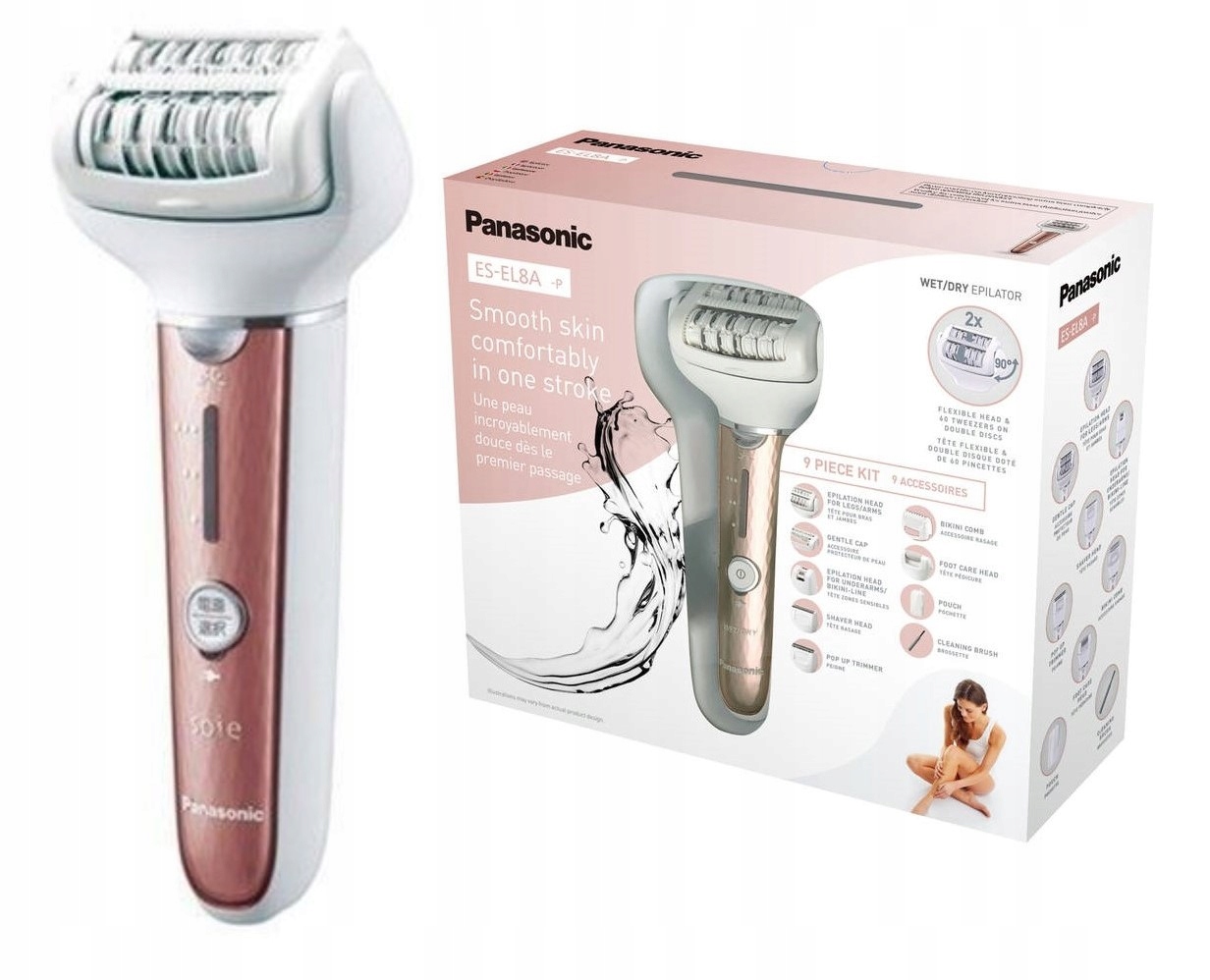 

Depilator Panasonic ES-EL8A Wodoodporny 7 nakładek