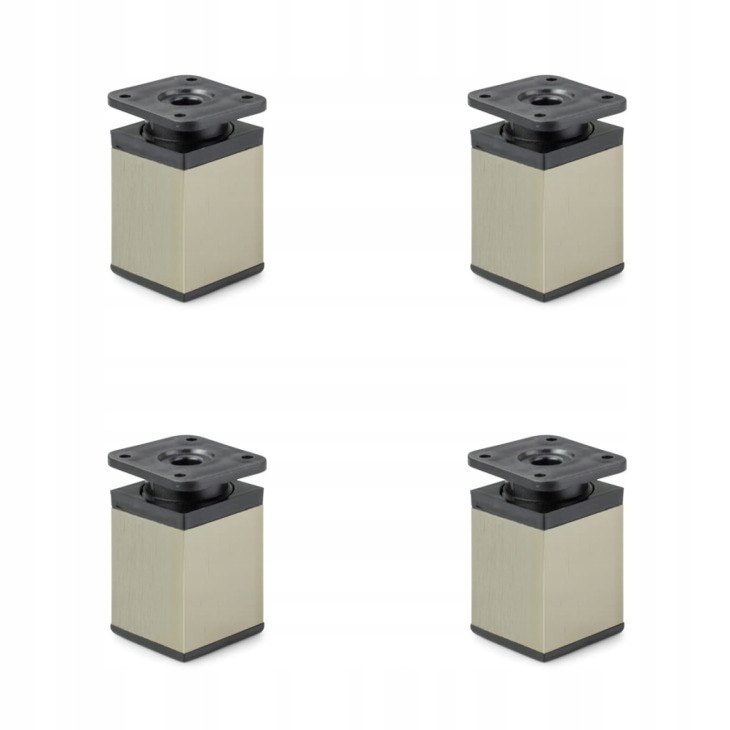 

Nóżki meblowe kwadratowe H-6 cm inox 4x