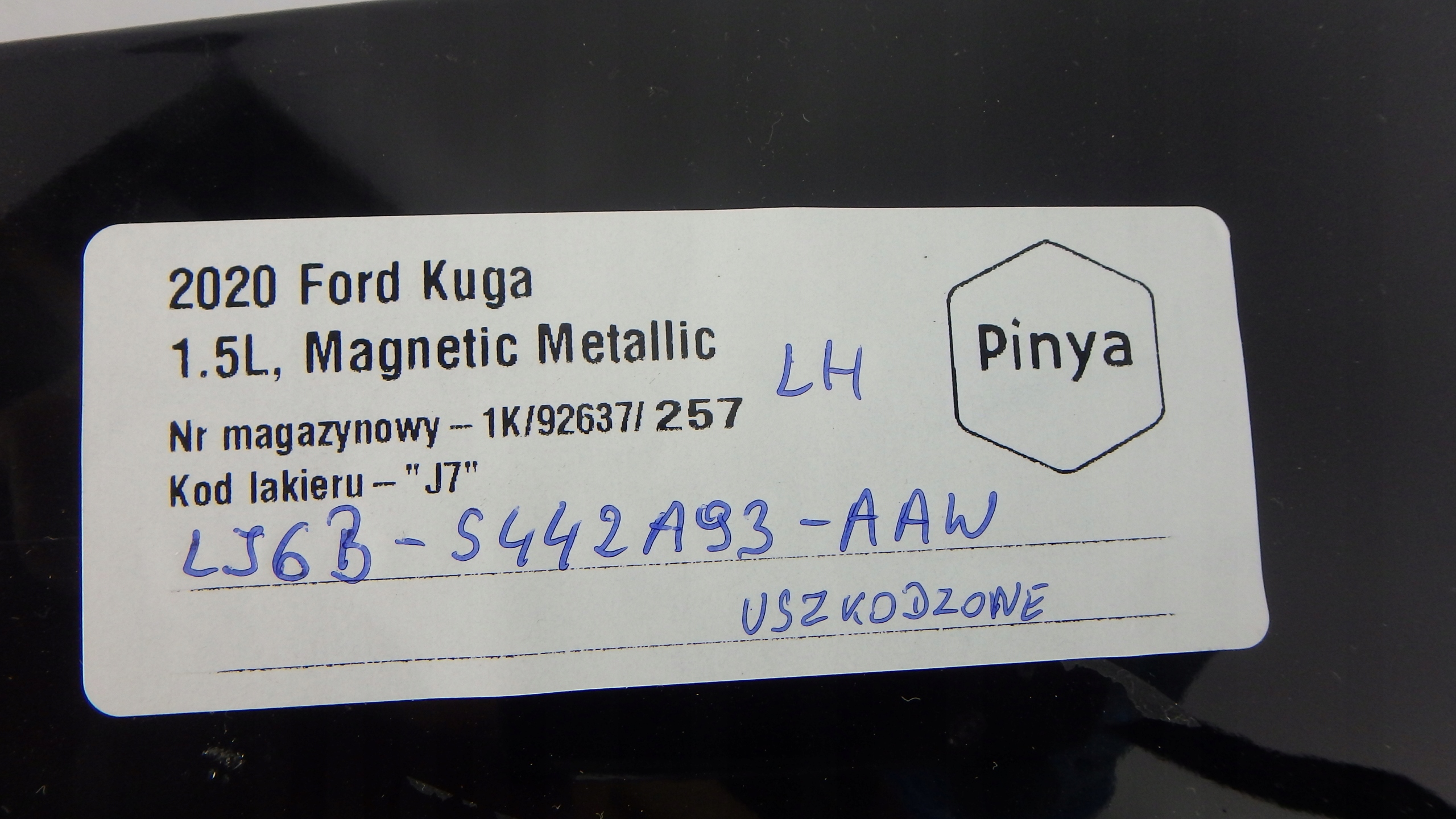 left moulding bonnet Ford Kuga MK3 20+ Escape USA