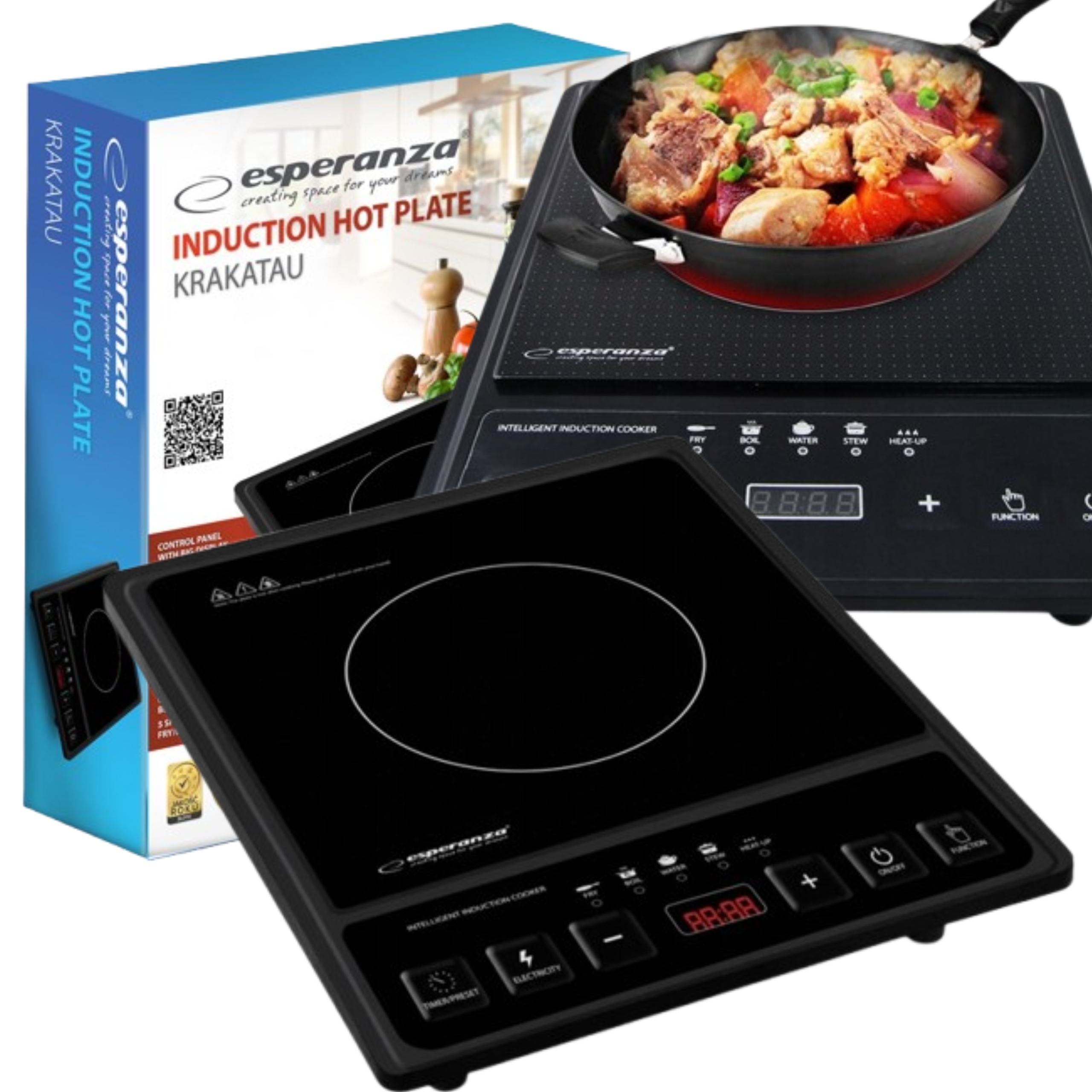 Kuchenka Elektryczna Indukcyjna Płyta Jednopalnikowa Przenośna Turystyczna