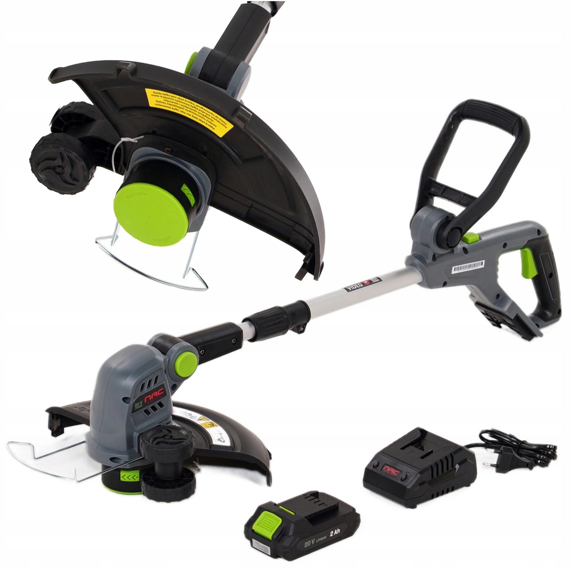 Nac Akumulátorový Vyžínač 20V 30CM Teleskopická Aku Rúrka 2AH Nabíjačka