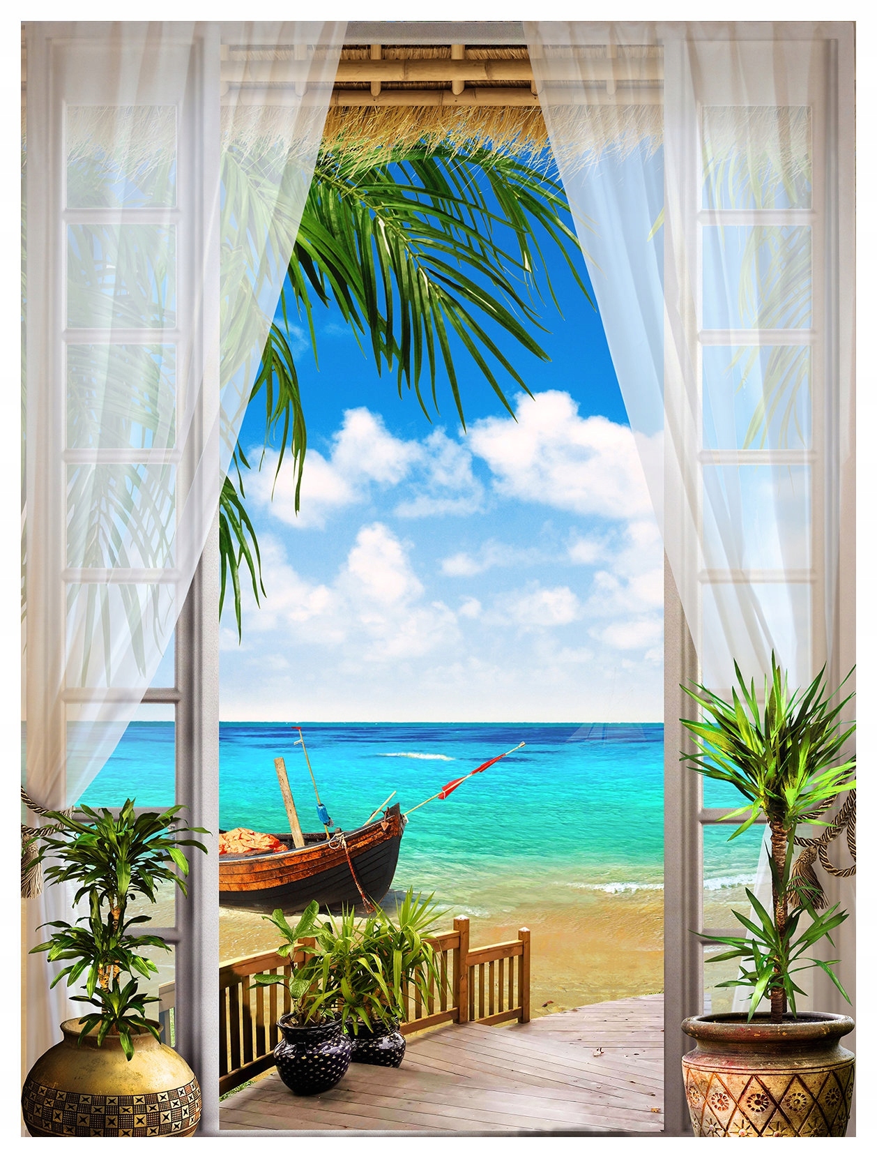 Fototapeta flizelina Pláž Tropický ráj Oceán Bílý písek 184x254 lepidlo