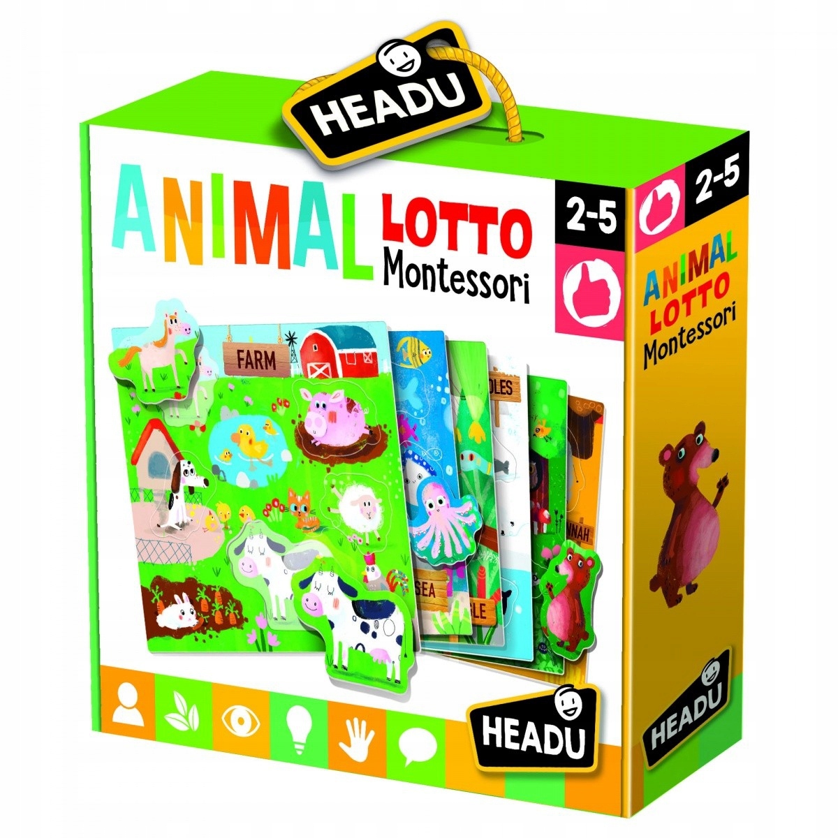 

Headu Gra Lotto Montessori Zwierzęta