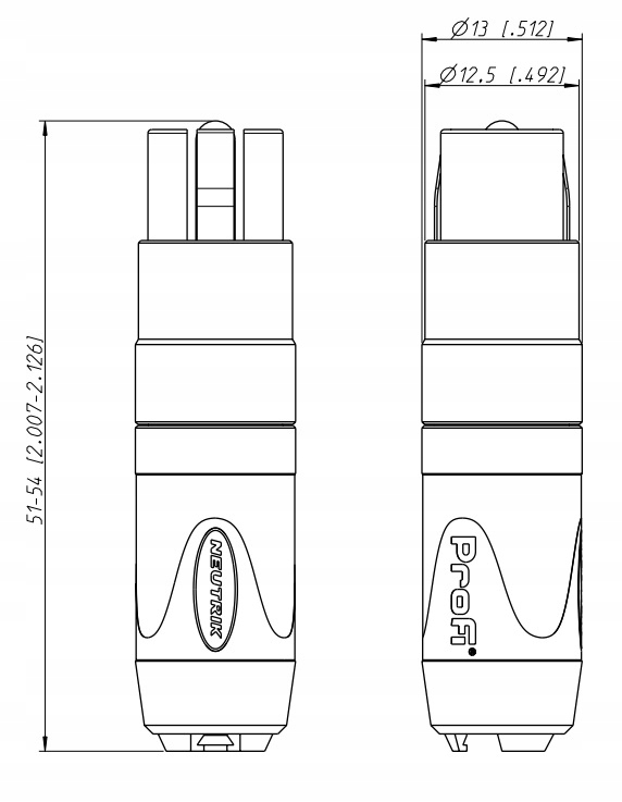 NEUTRIK NF2C-B/2 PROFI wtyki złącze RCA Cinch 2szt EAN (GTIN) 7613187001109