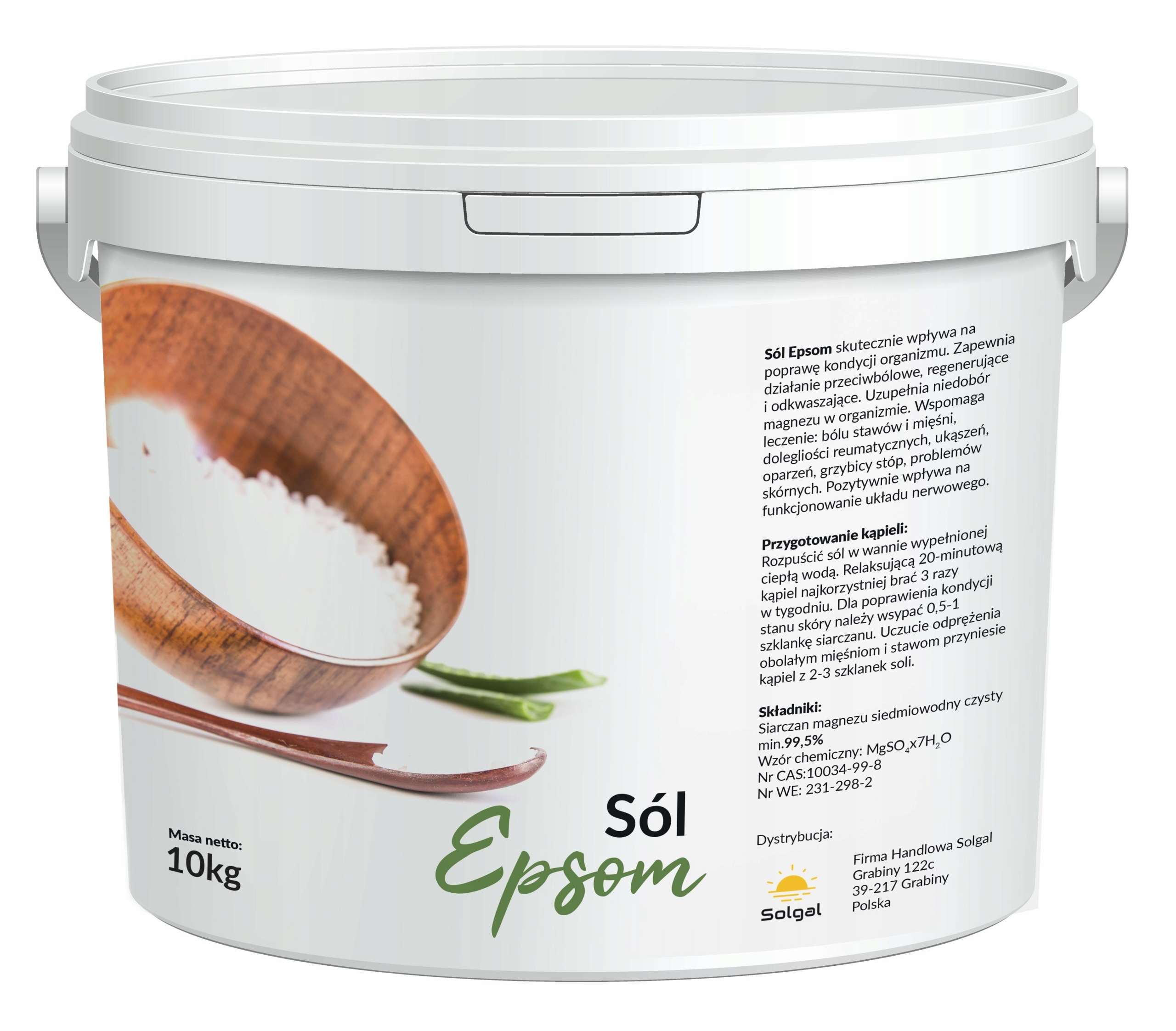 

Siarczan magnezu sól do kąpieli gorzka epsom 10kg