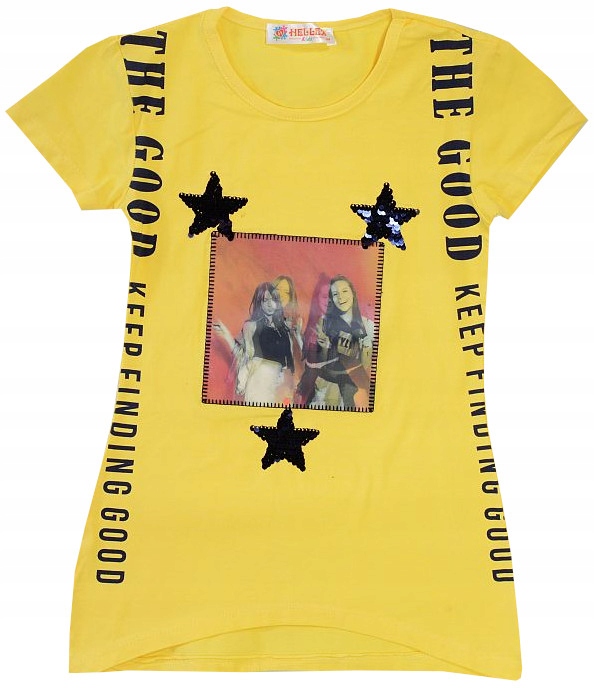 

Bluzka T-shirt Tunika 3D gwiazdy Żółty 152 J121P