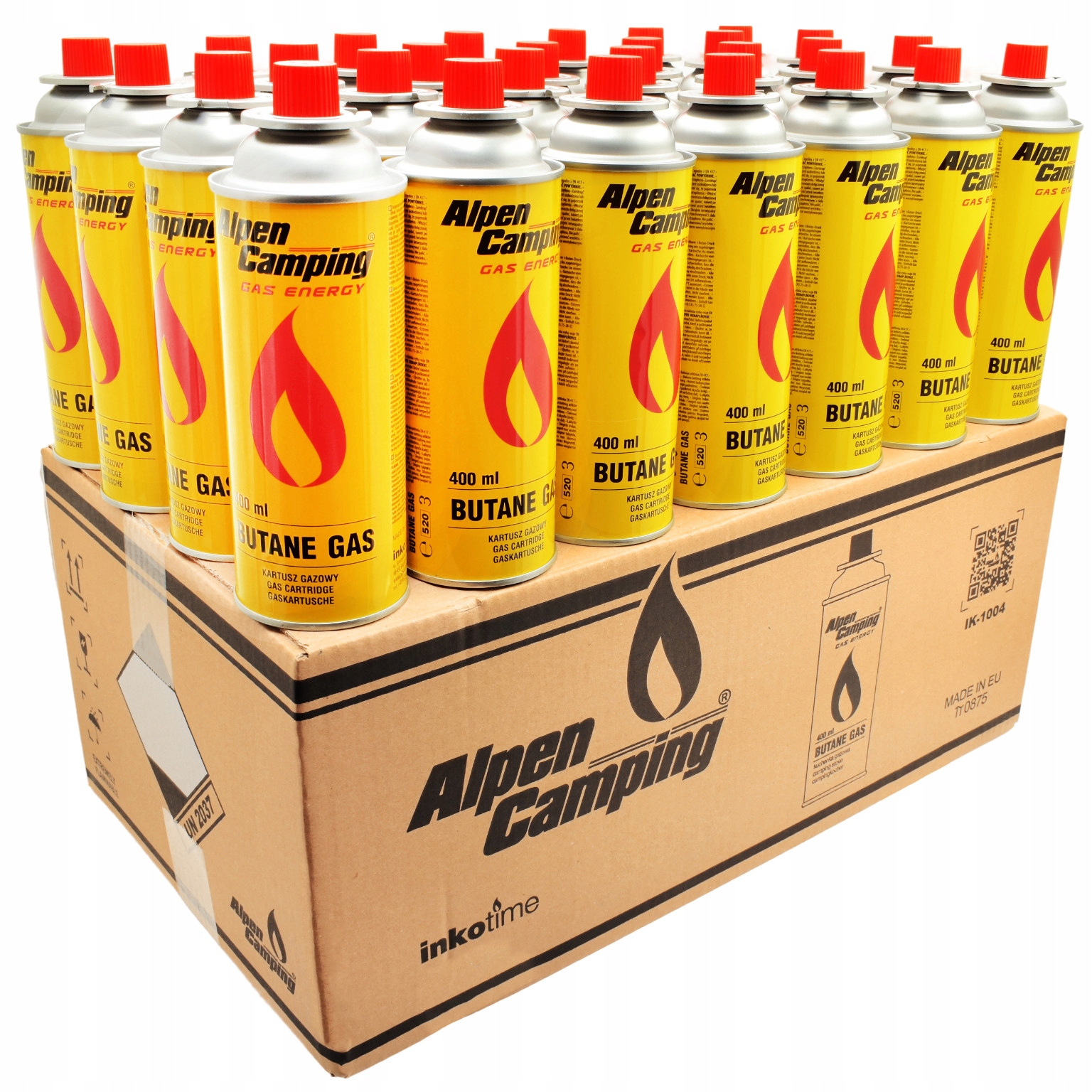 Gaz Do Vařiče Hořáku Náboj Plynová Kartuše x28 Kusů Alpen Camping Karton