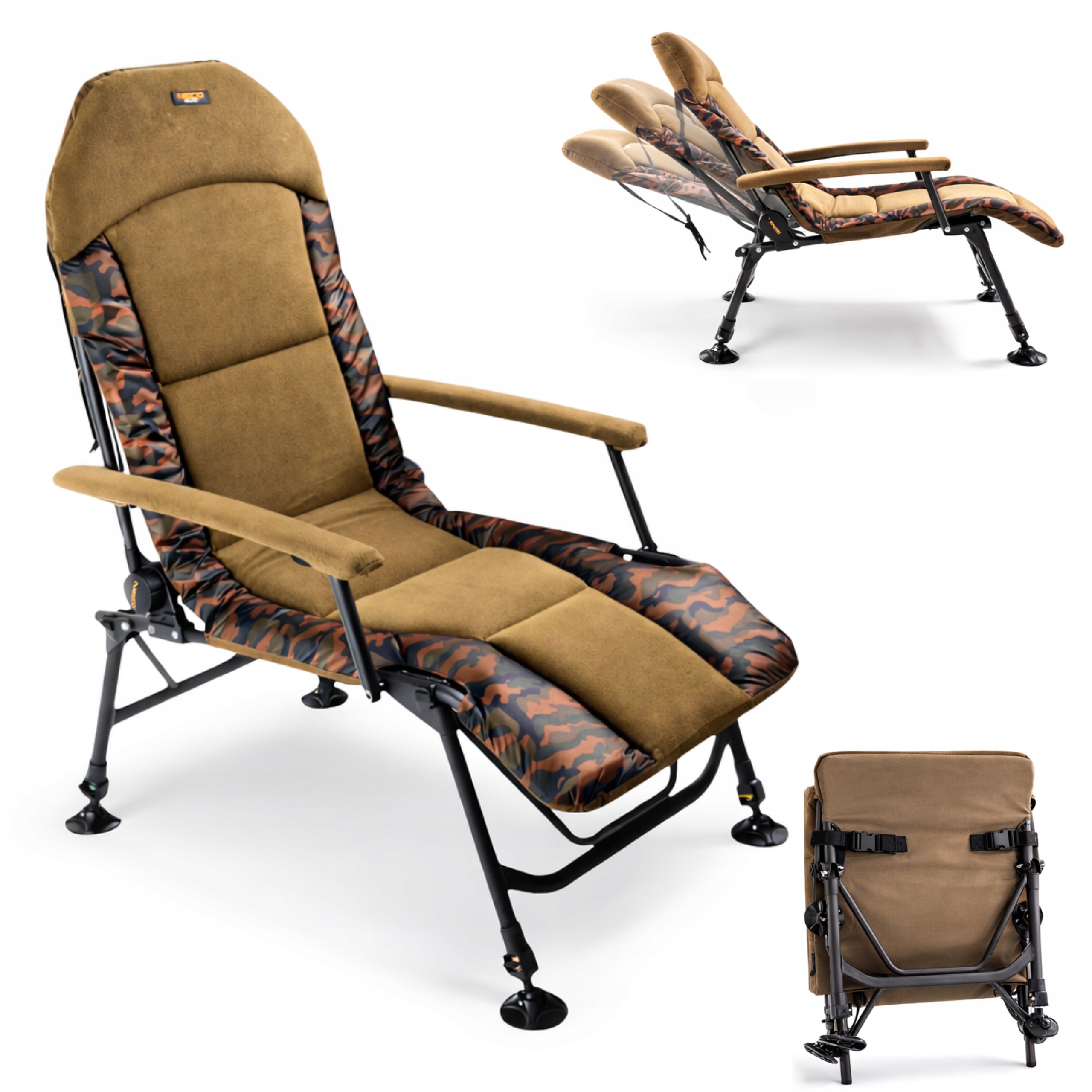 Fotel Wędkarski Karpiowy Neco Duży Regulowany z Podłokietnikami