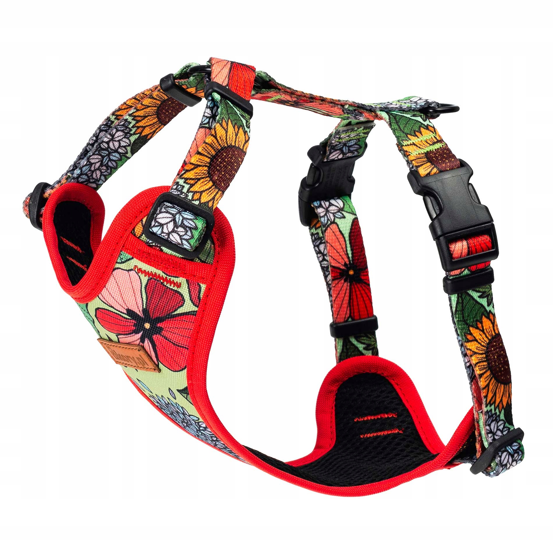 Beztlakové obojky na procházky pro kočku nastavitelné Ukory Květinový vzor