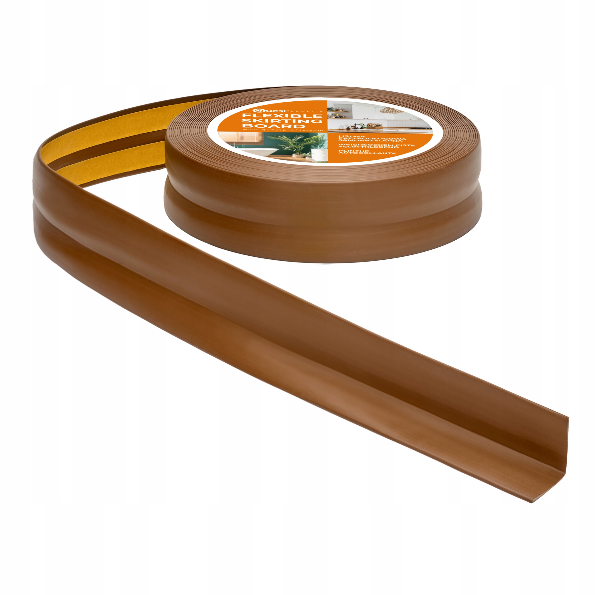 Dokončovací lišta – samolepicí hnědá Pvc 18/18 20 m