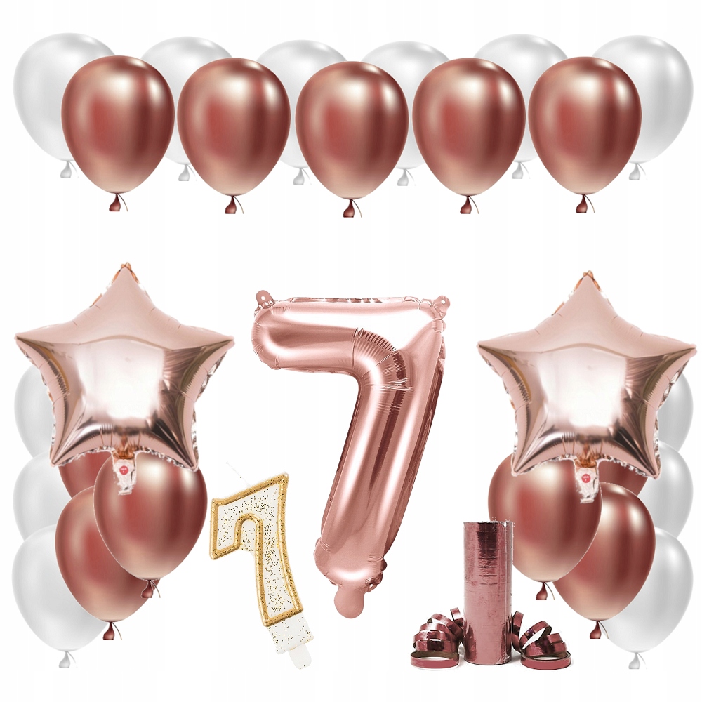 

Zestaw Balony 7 Rocznica Ślubu Rose Gold Wełniana
