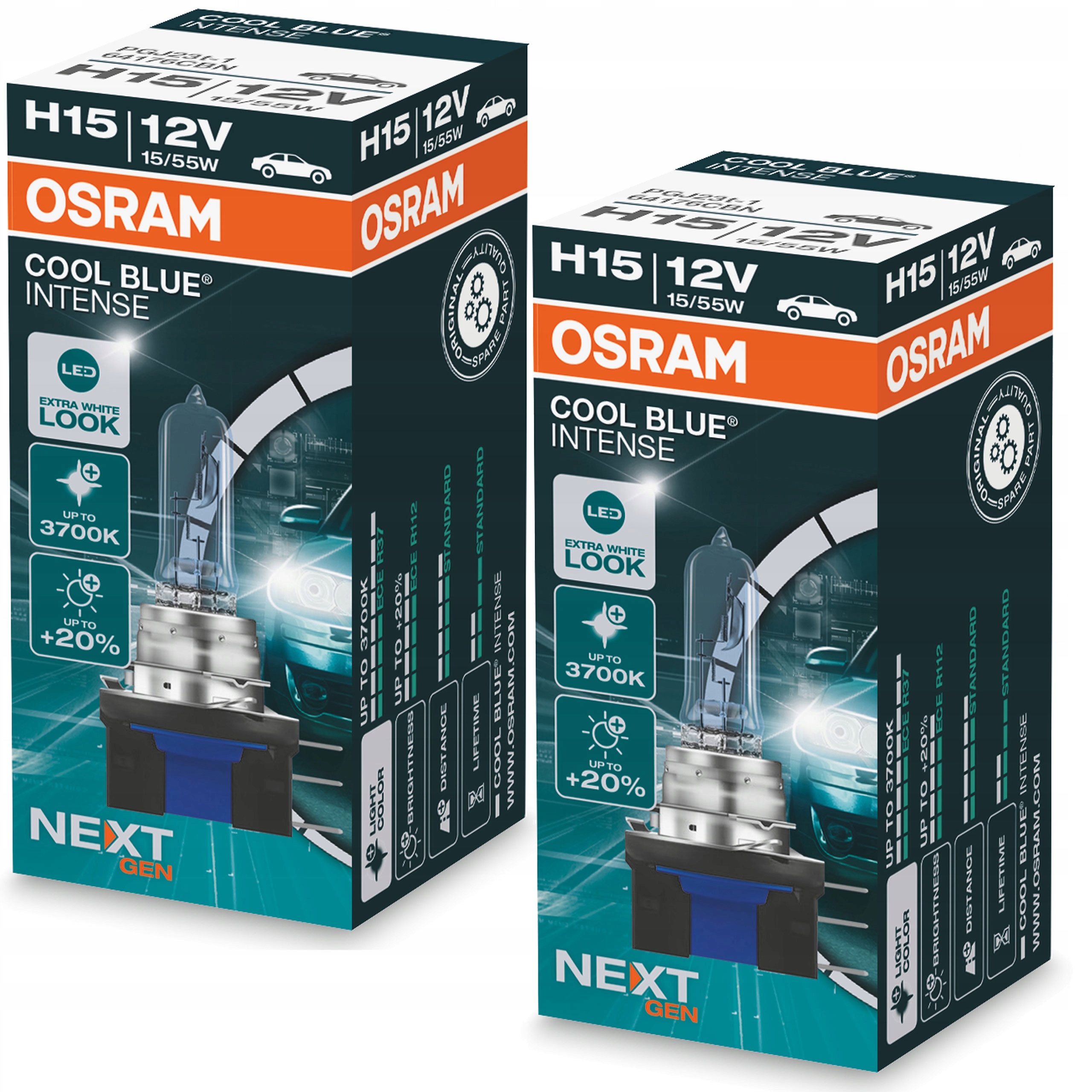 

Osram Cool Blue Intense NextGen H15 Next Gen x2