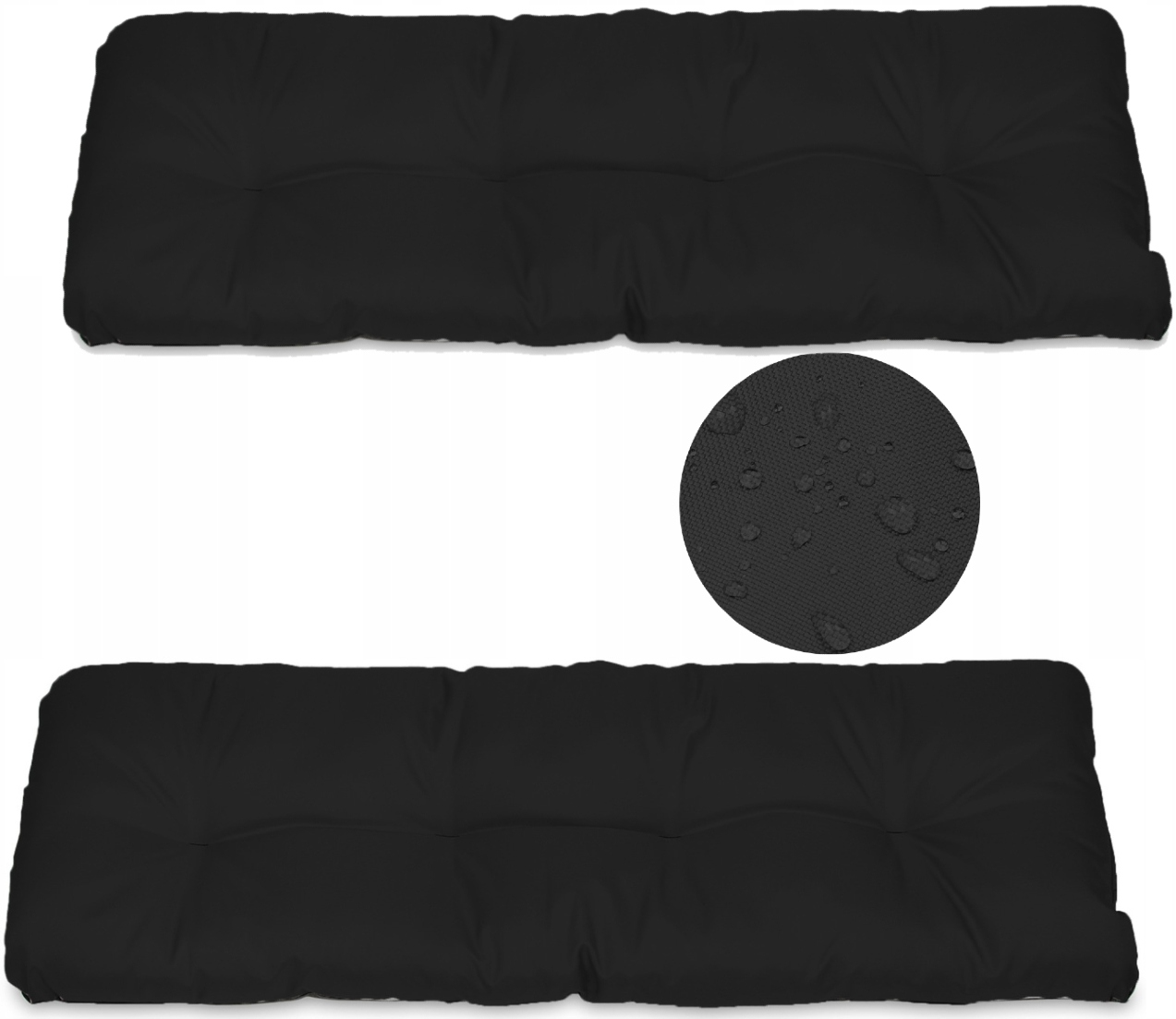 Polštář na palety zahradní lavička 120x38 černý x2
