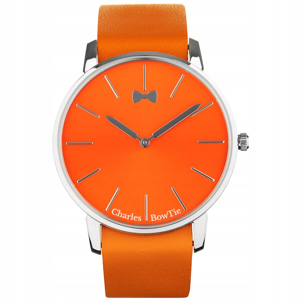 Pánské Hodinky Charles BowTie Luols.n oranžový pásek