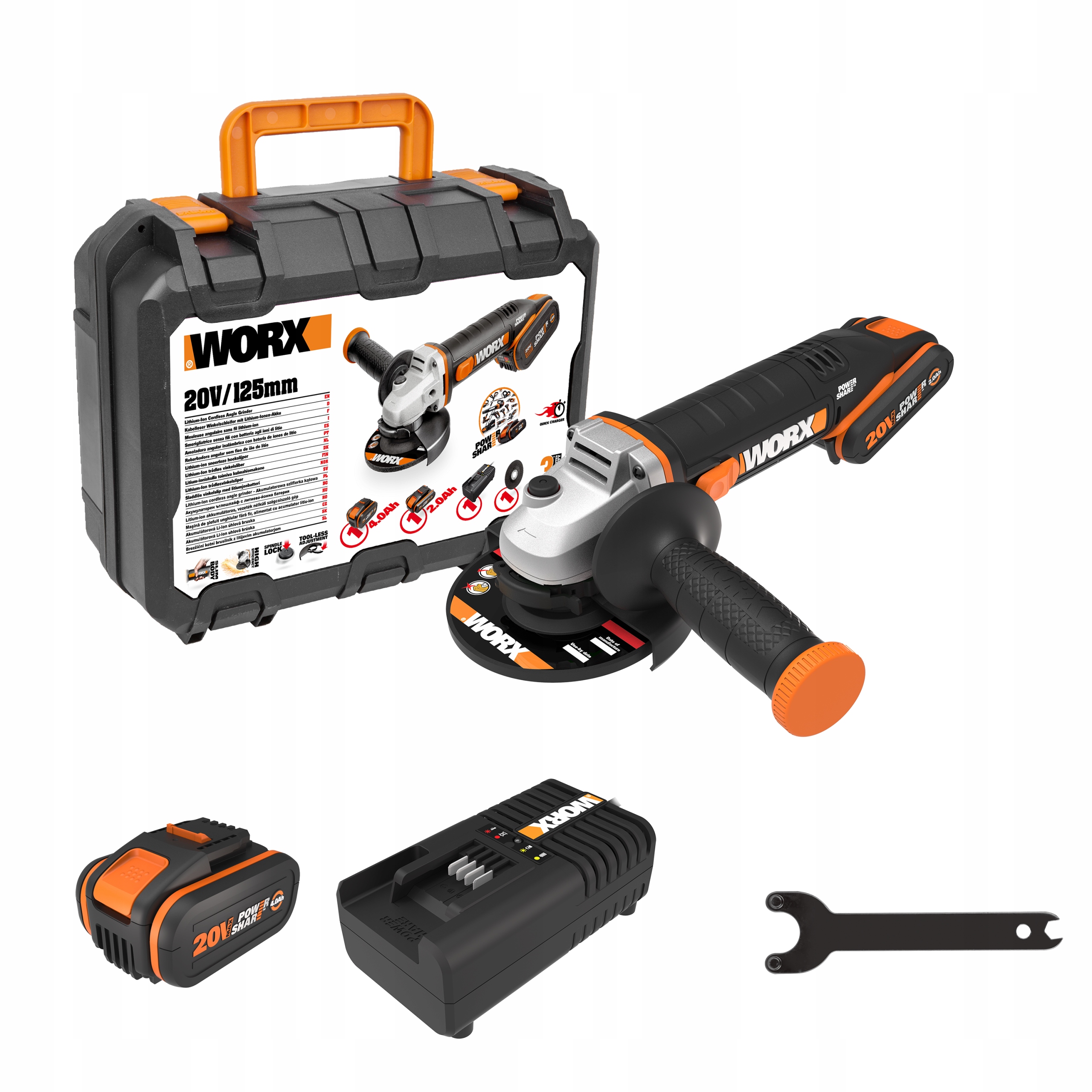 

Szlifierka kątowa Worx WX803 Akumulatorowa 125mm