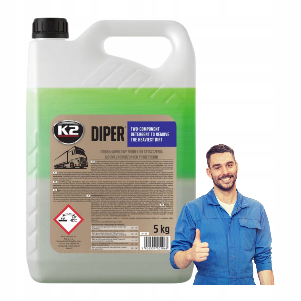 Koncentrát Tekutina K2 Diper 5L Aktivní pěna Přípravek na těžké znečištění