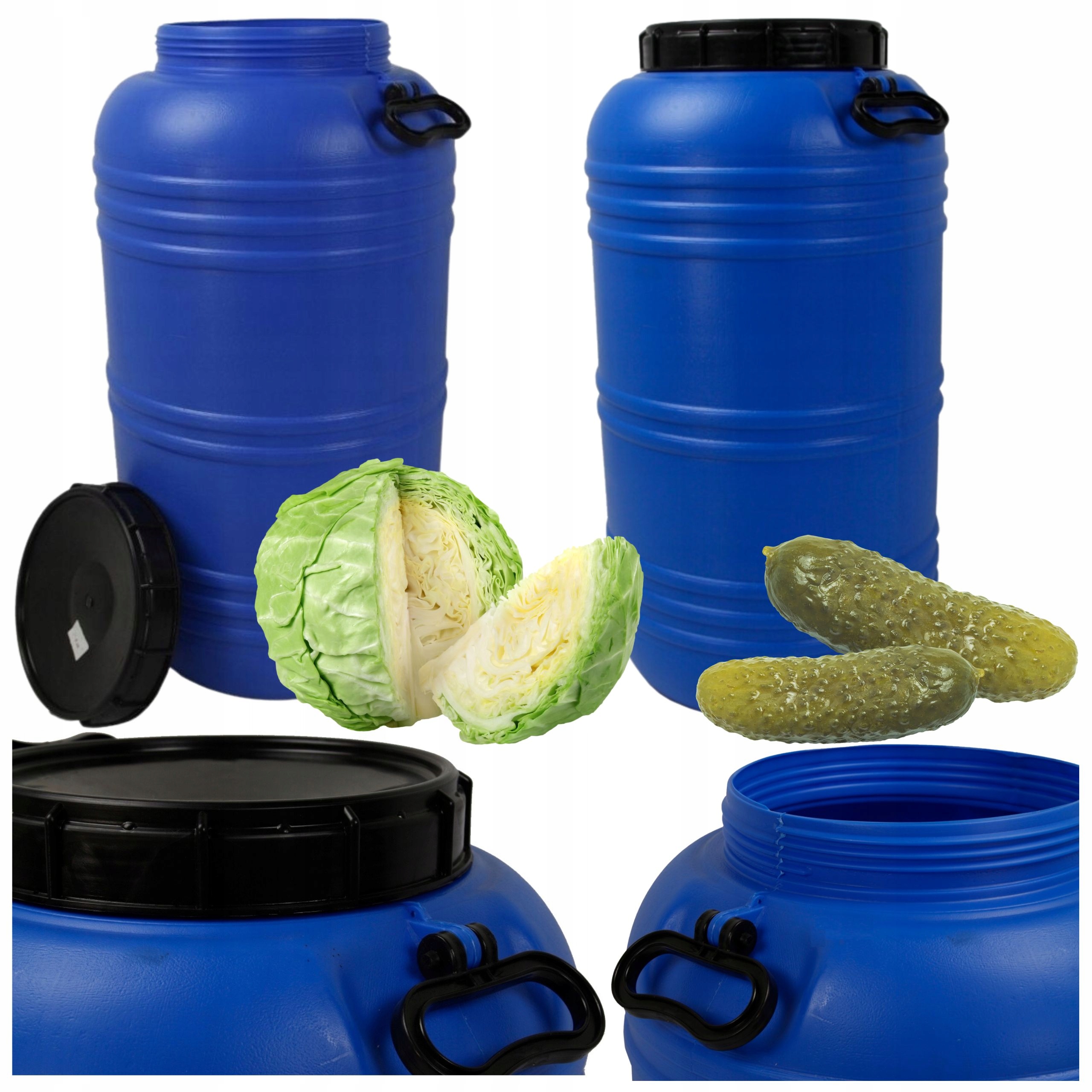 PLASTIKOWA BECZKA BECZKI POJEMNIK ZBIORNIK 80 NA WODĘ DO KISZENIA SPOŻYWKA