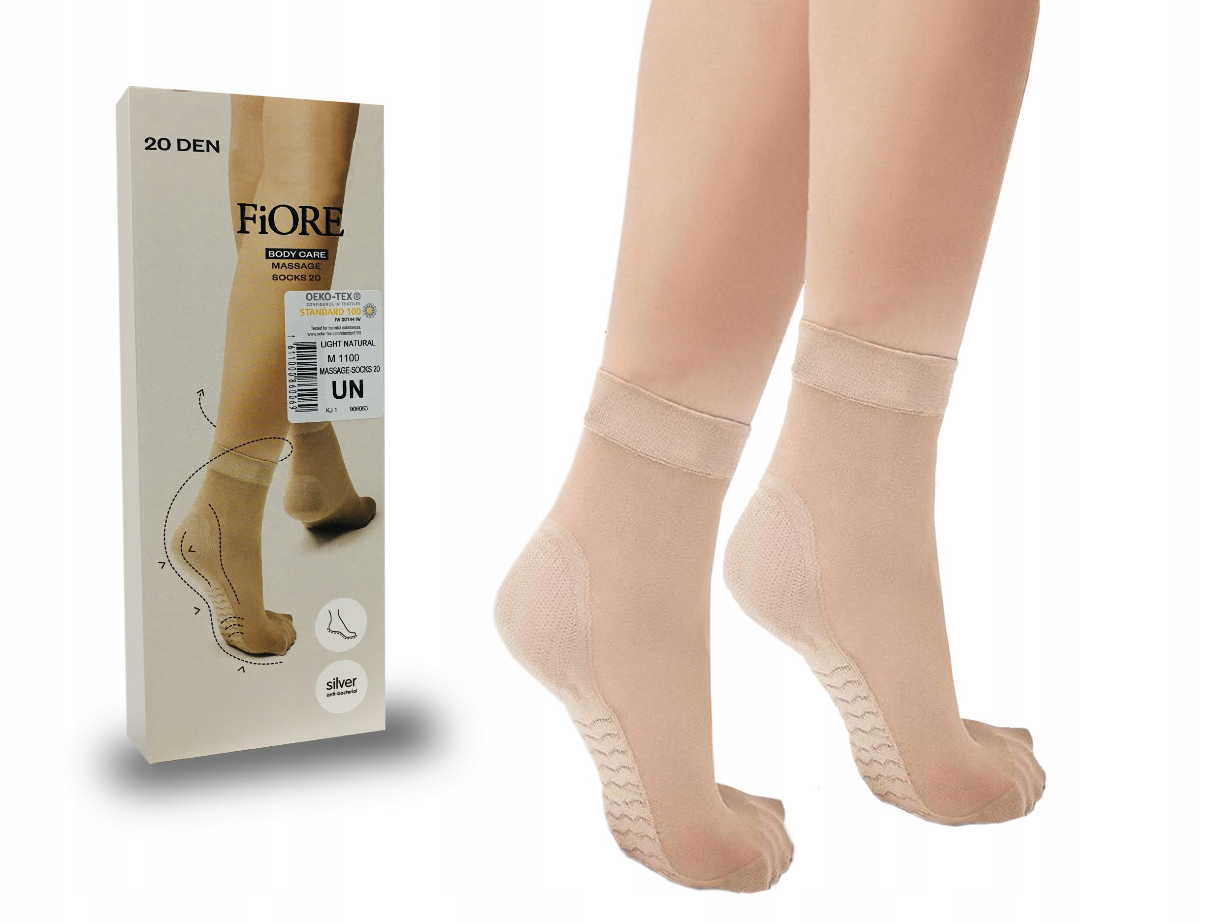 

Fiore skarpetki Massage-Socks 20 den light natural