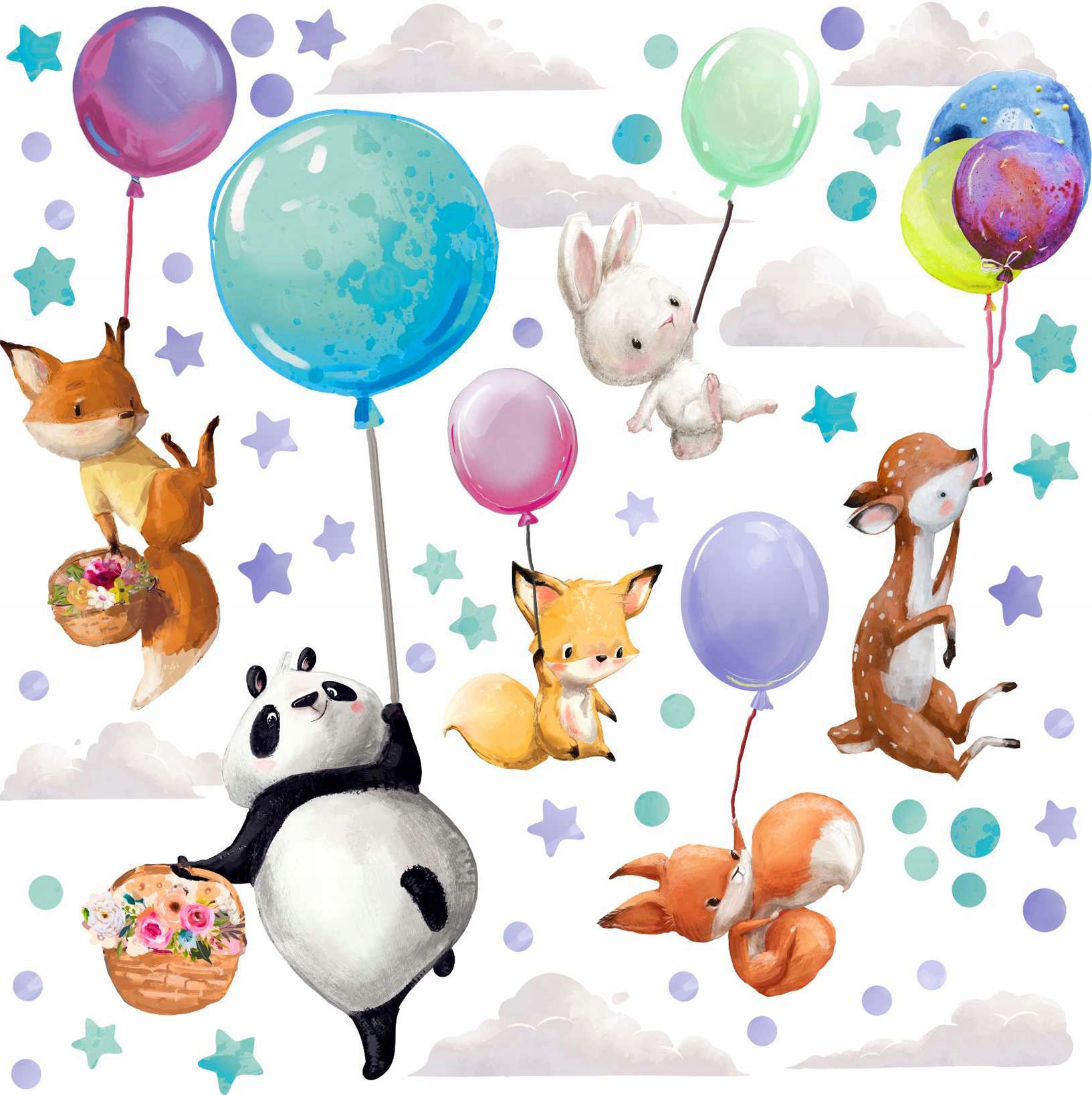 

Bardzo Duże Naklejki Na Ścianę Zwierzątka Balony