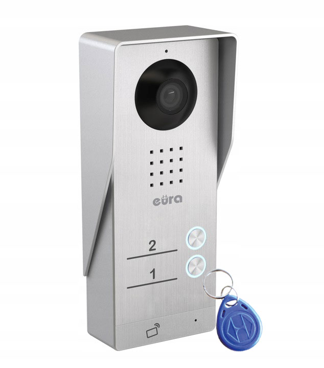 WIDEODOMOFON VIDEODOMOFON DOMOFON DWURODZINNY RFID Marka Eura