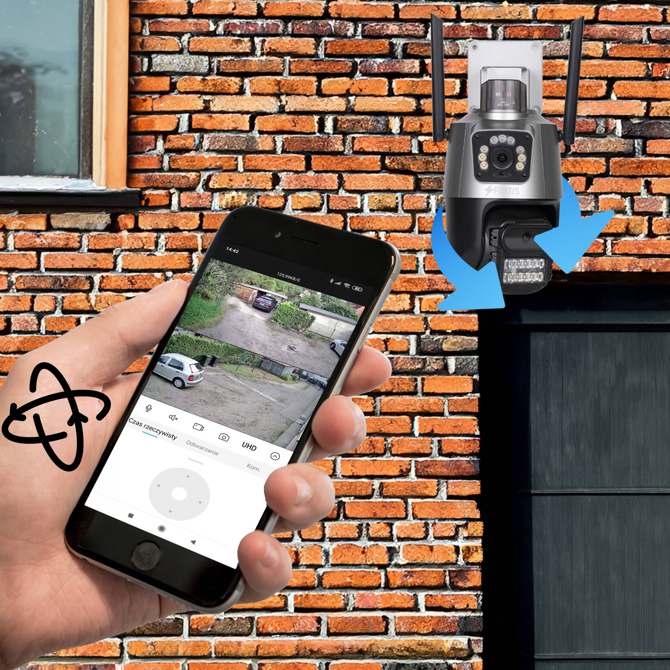 PODWÓJNA KAMERA 2W1 ZEWNĘTRZNA OBROTOWA IP WIFI FULL HD+ DO MONITORINGU Kod producenta SE-CAM 6.0 Dual Lens 2x3MPx