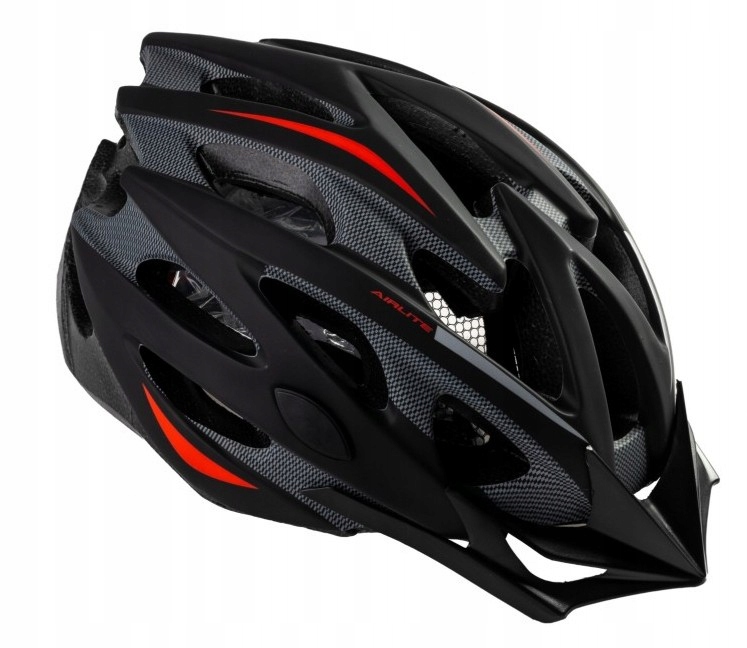 Kask Rowerowy S-bike Czarno-czerwony Mat Rozmiar L (58-61cm)