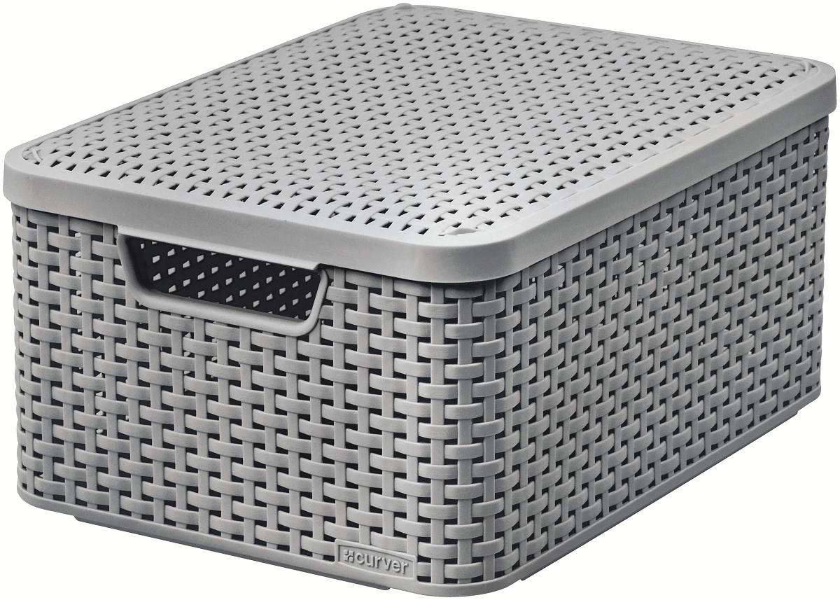 Koszyk, pudełko Rattan Style M z pokrywą CURVER