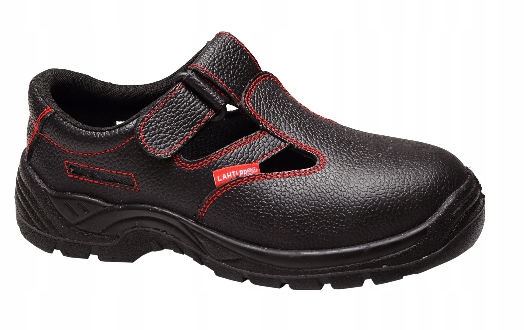 

Sandały bez podnoska skórzane czarne, o