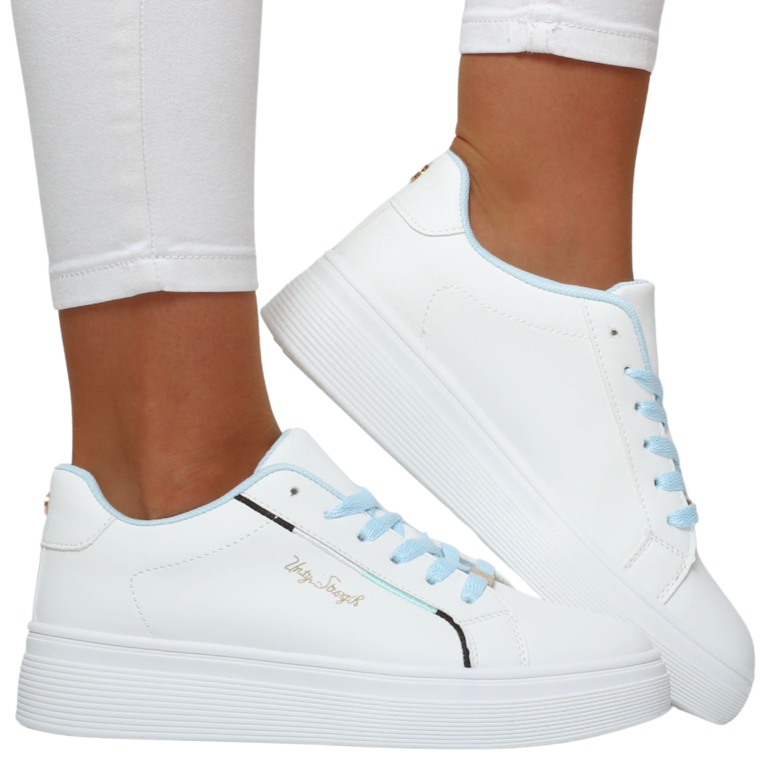 Sneakersy damskie białe buty sportowe adidasy lekkie 41