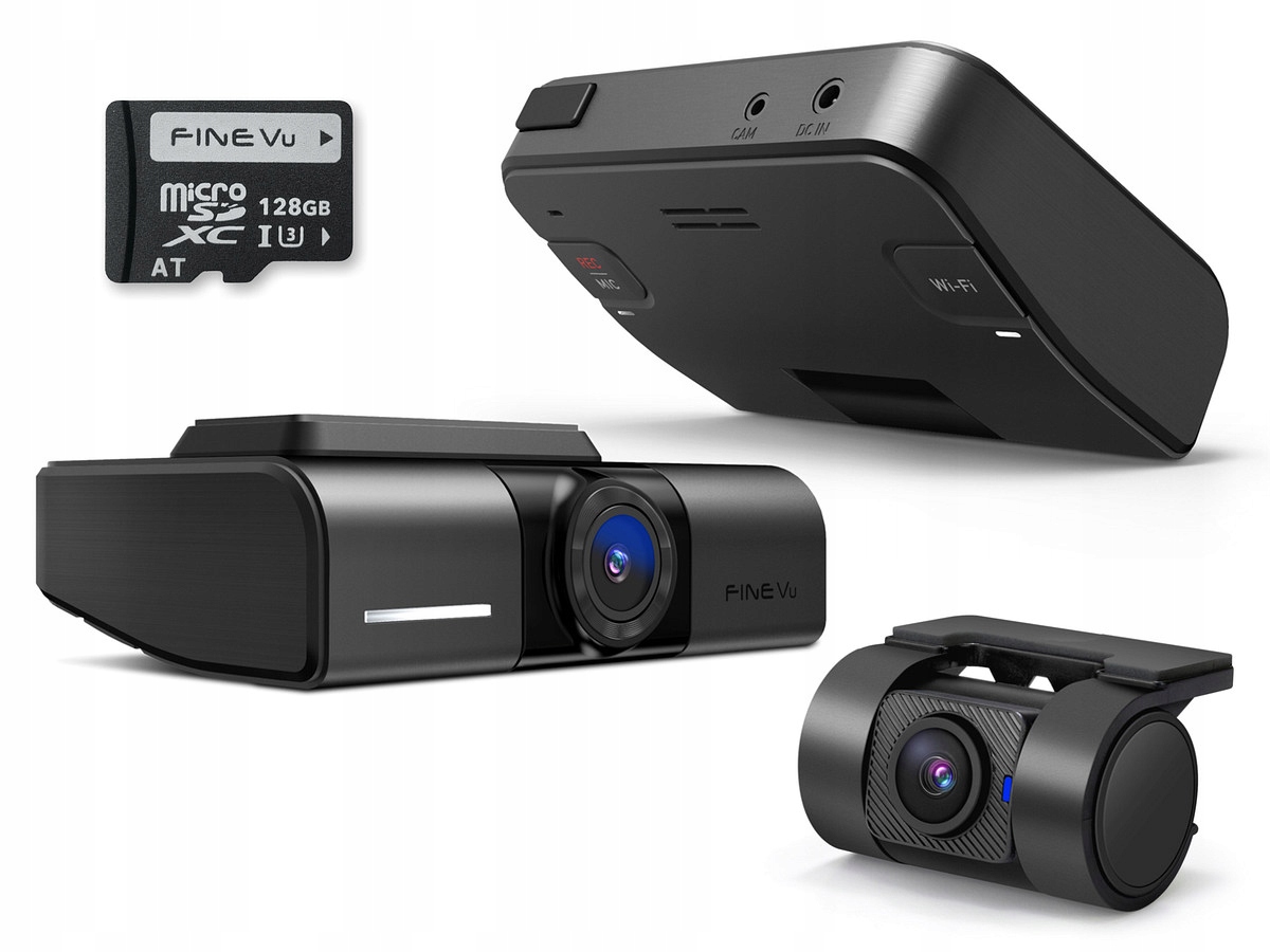 FineVu GX1000 rekordér 2xQHD WiFi Gps Ai radary 128GB karta
