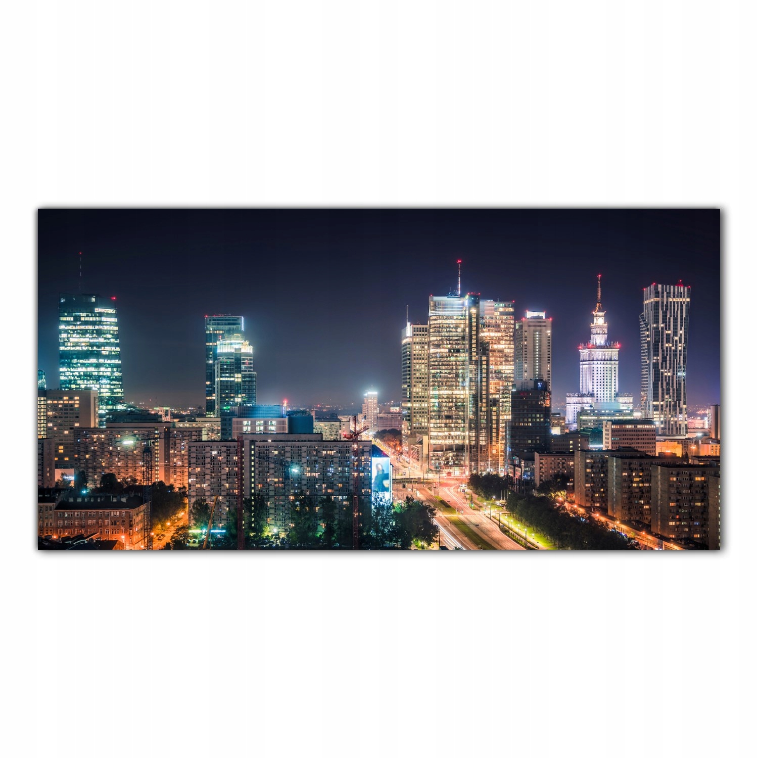 Město světla Noc 120x60 Panel nad kuchyňskou linkou