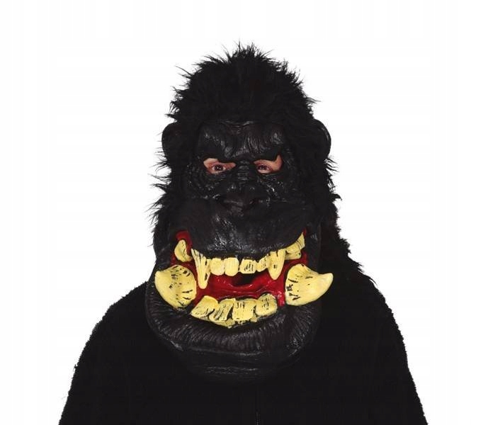 Maska Gorila Velká, Černá, Obří Zuby