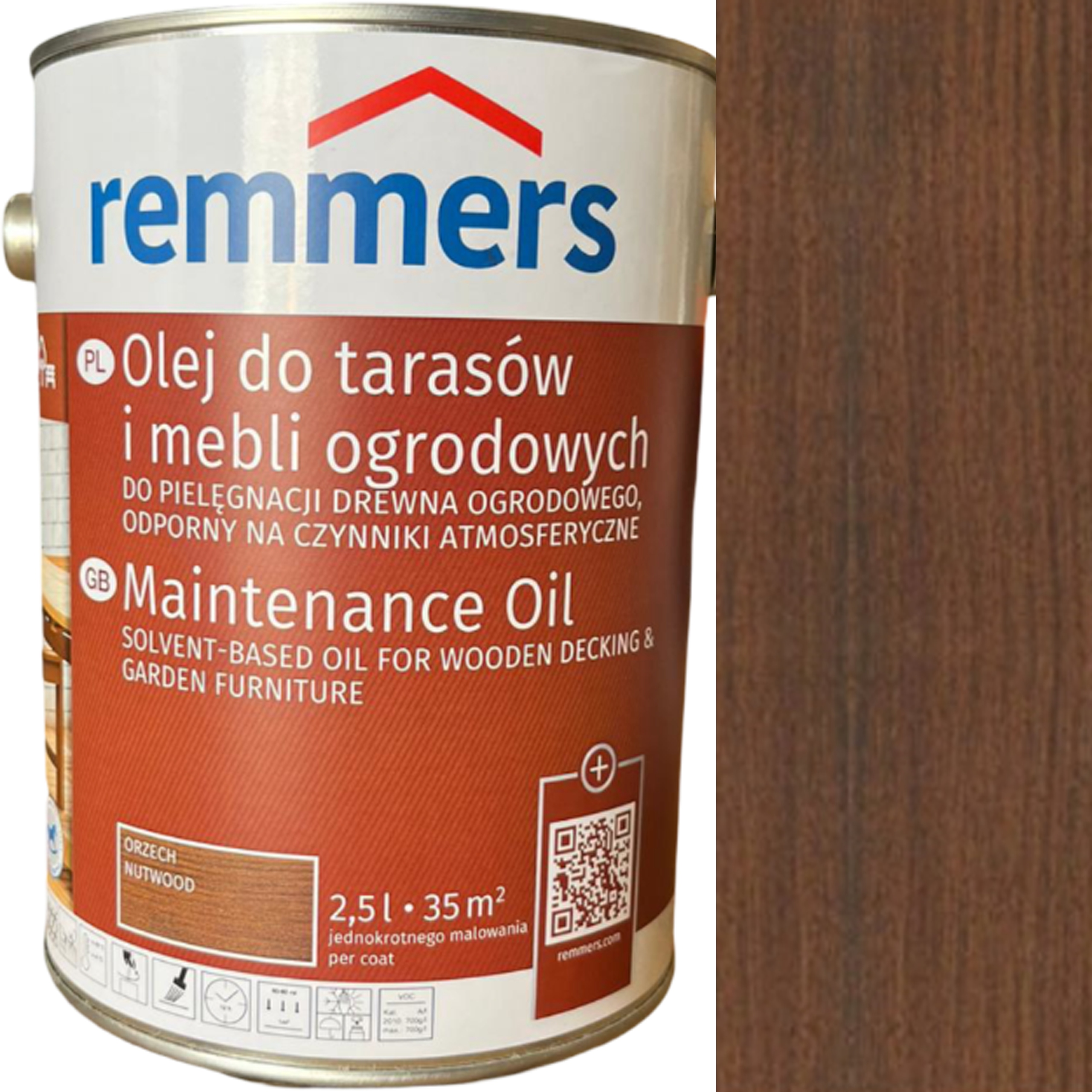 Remmers olej Orzech 2600 2,5L do drewna tarasu mebli