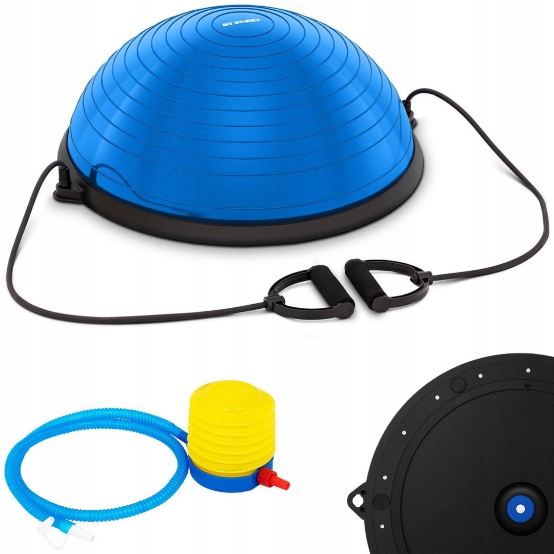 Piłka do balansowania Gymrex 60 cm odcienie niebieskiego Wysokość 24 cm