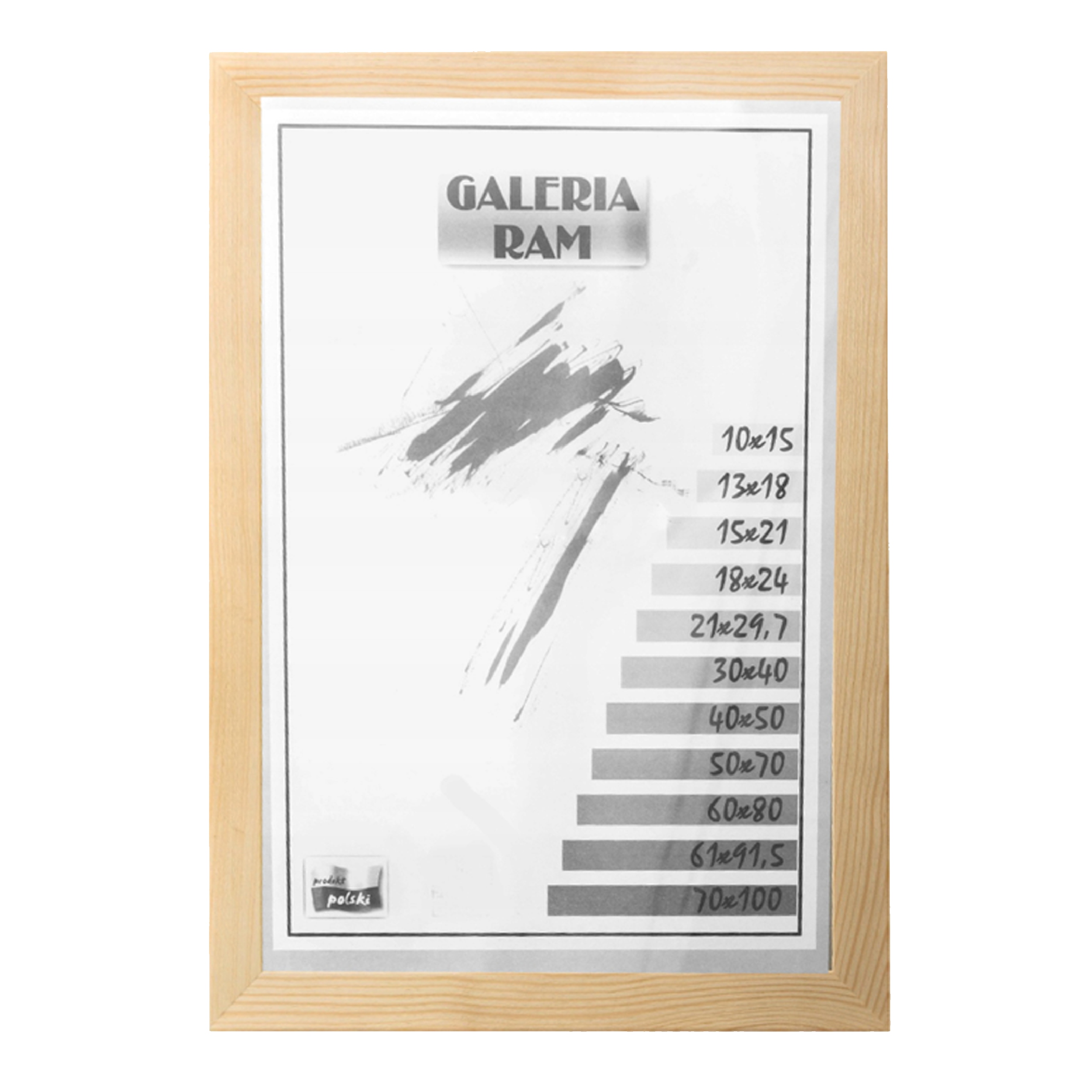 

Rama z drewna 15x23 sur Gp szkło Antyrefleks 23x15