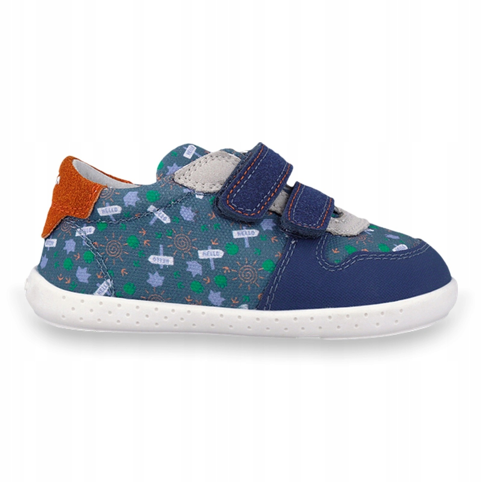 Buty barefoot tenisówki lekkie dziecięce Garvalin Pique Print Indigo 21