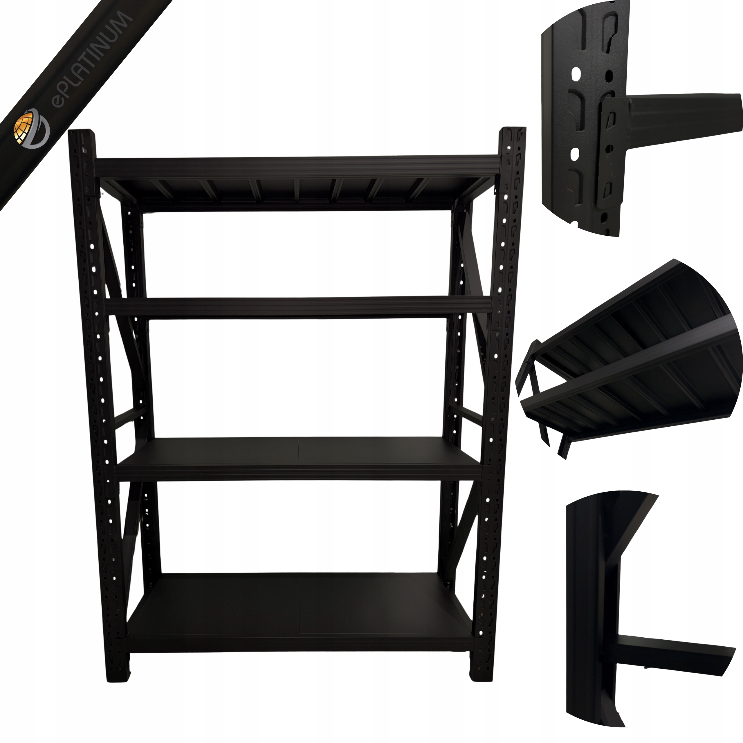 Kovový regál 200x150x50 cm Nosnosť 1200 kg| Silný s oceľovými policami