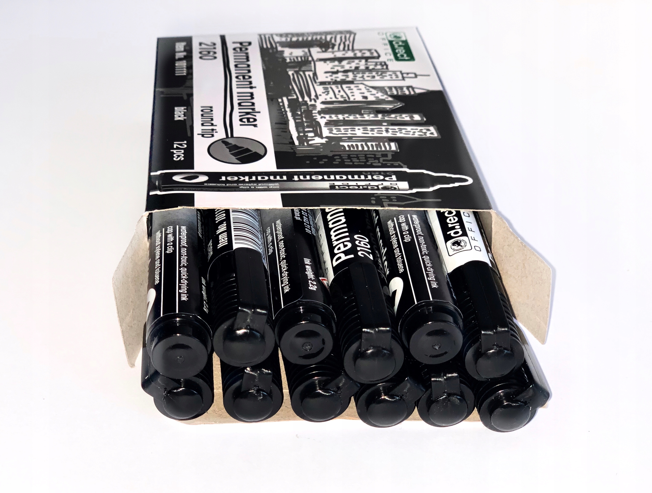 

Marker Permanentny Czarny 12 szt., inne