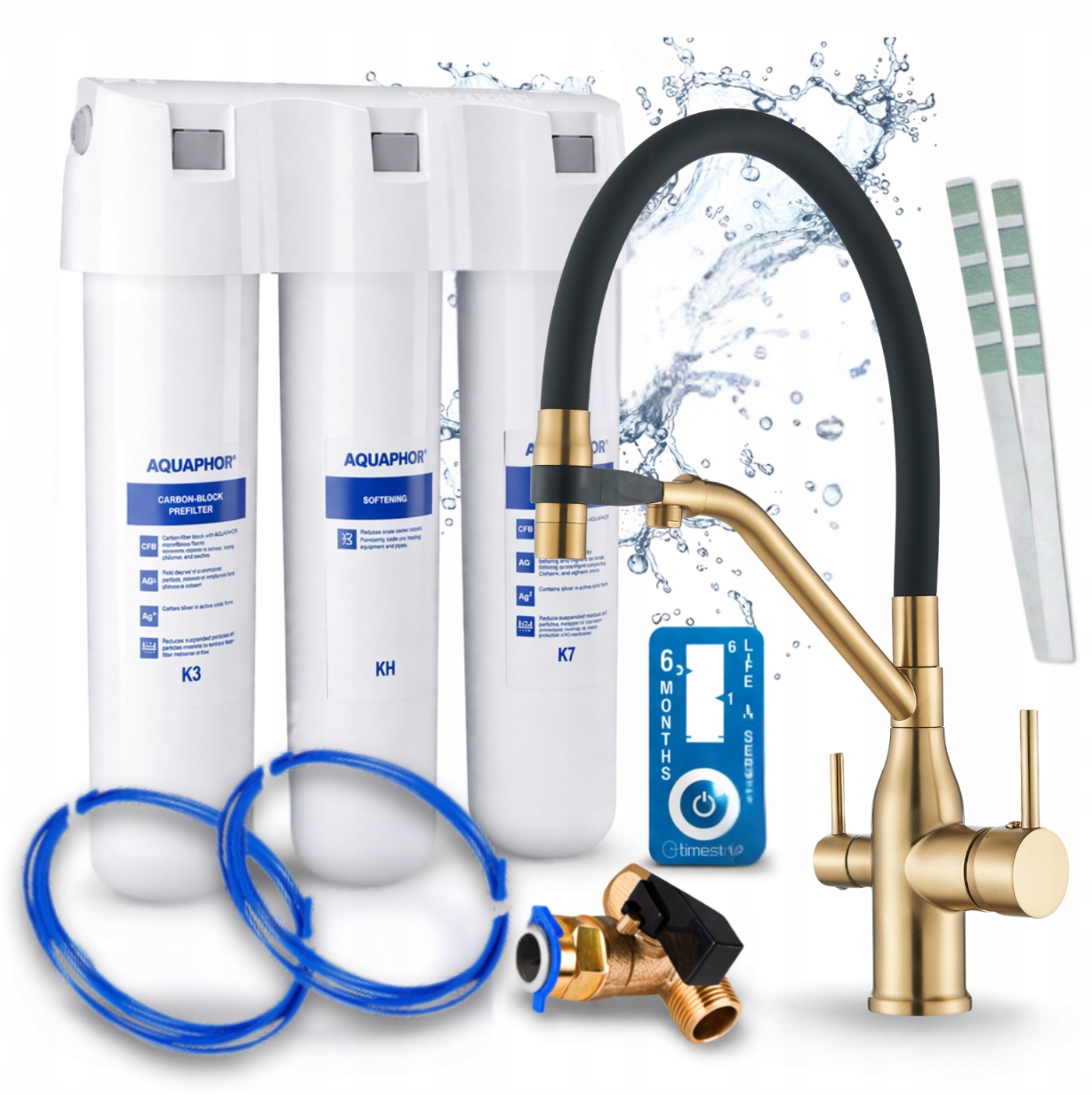 Čistič Kohoutkové Vody Aquaphor Křišťál H Pzh A Stojanový Třícestný Kohoutek