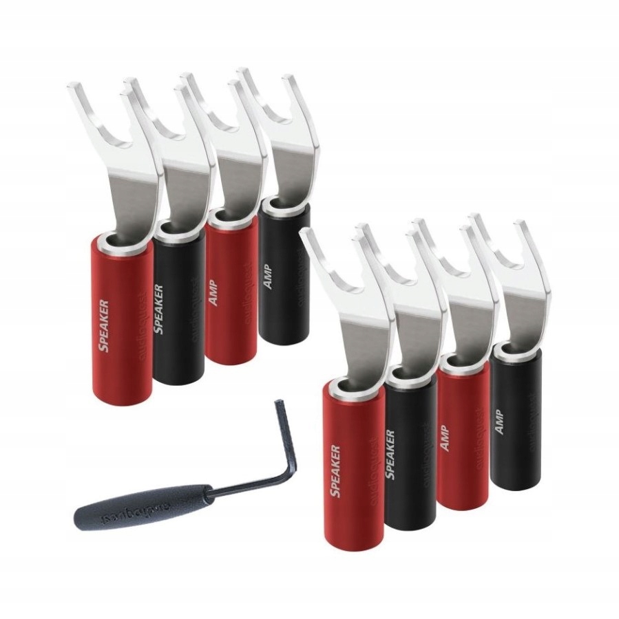 Audioquest SureGrip 100 Postriebrené reproduktorové vidličky, sada 8 kusov